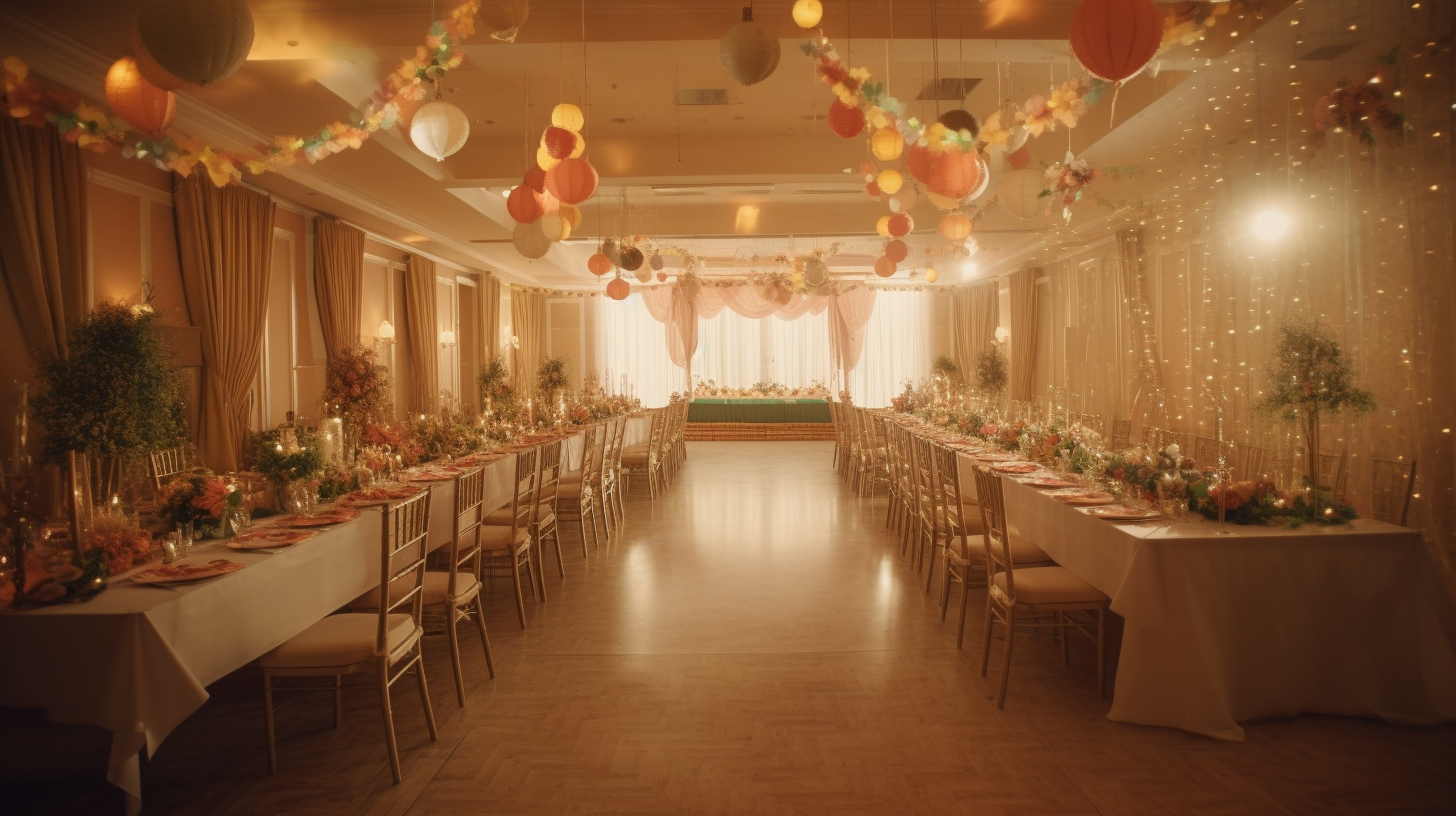 Sgtpepper A Banquet Hall Decorated For A Wedding Party With A S 085908d5 3a89 49f0 B894 1b08fde32215