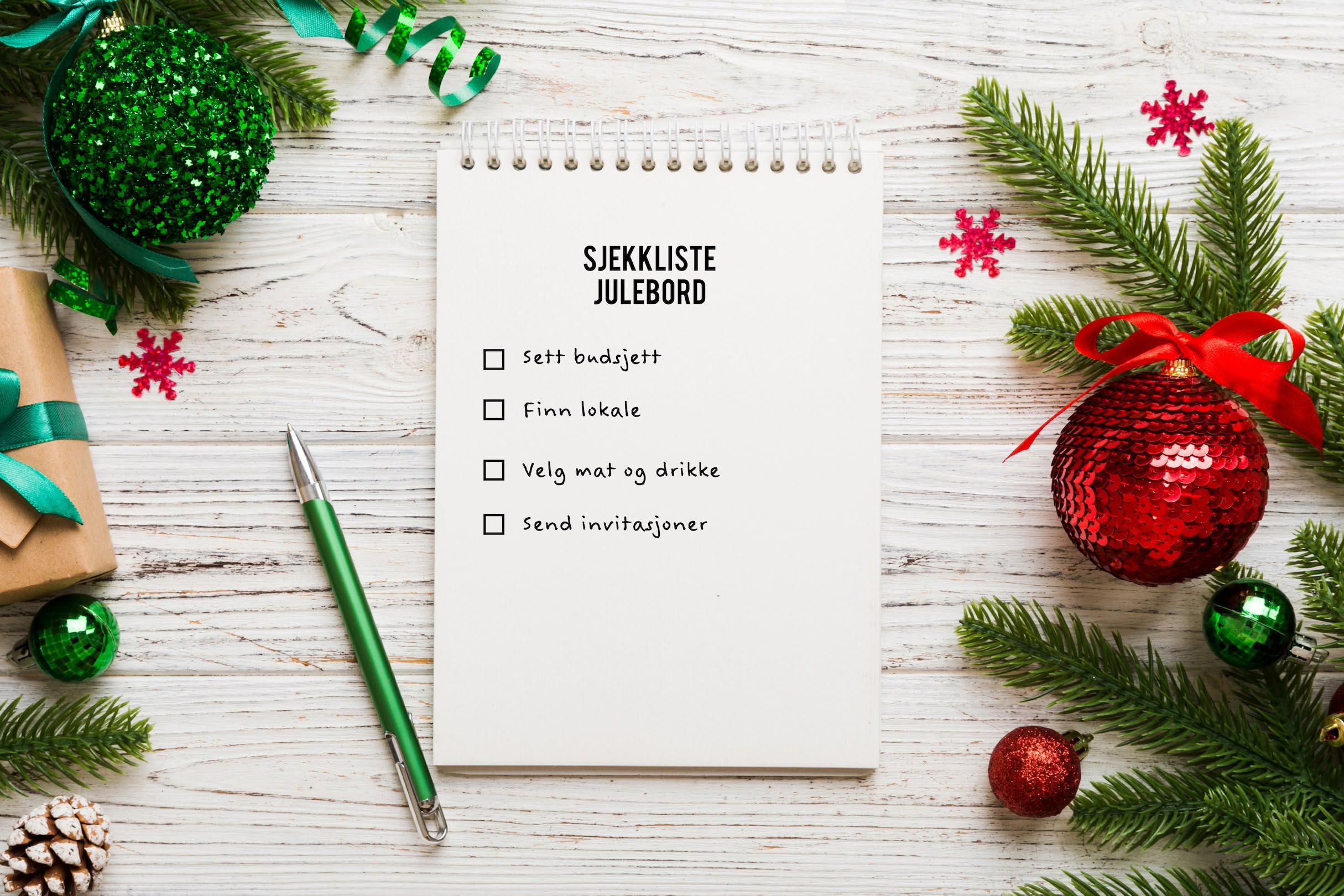 sjekkliste julebord